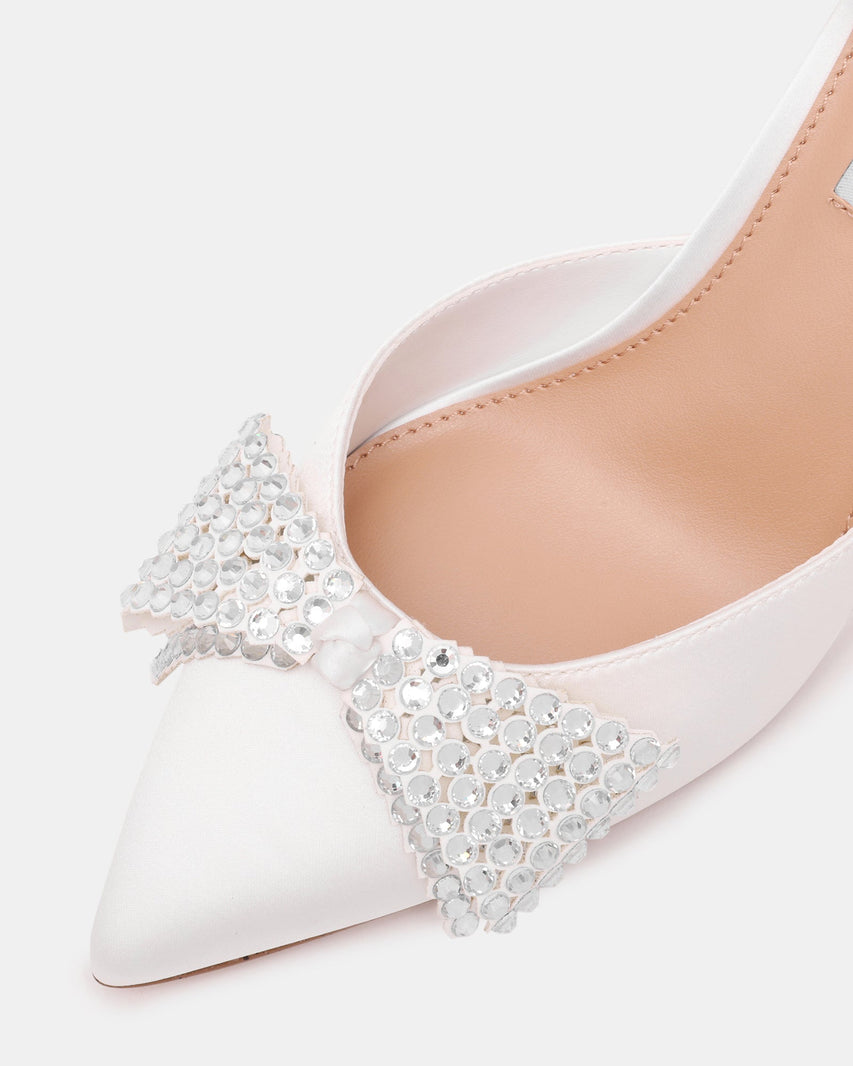 Steve Madden Last Dance Cream Women's Heels with front bow detail - view 3