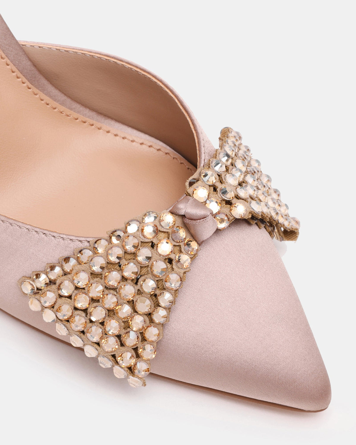 Steve Madden Last Dance Taupe Women's Heels with front bow detail - view 3