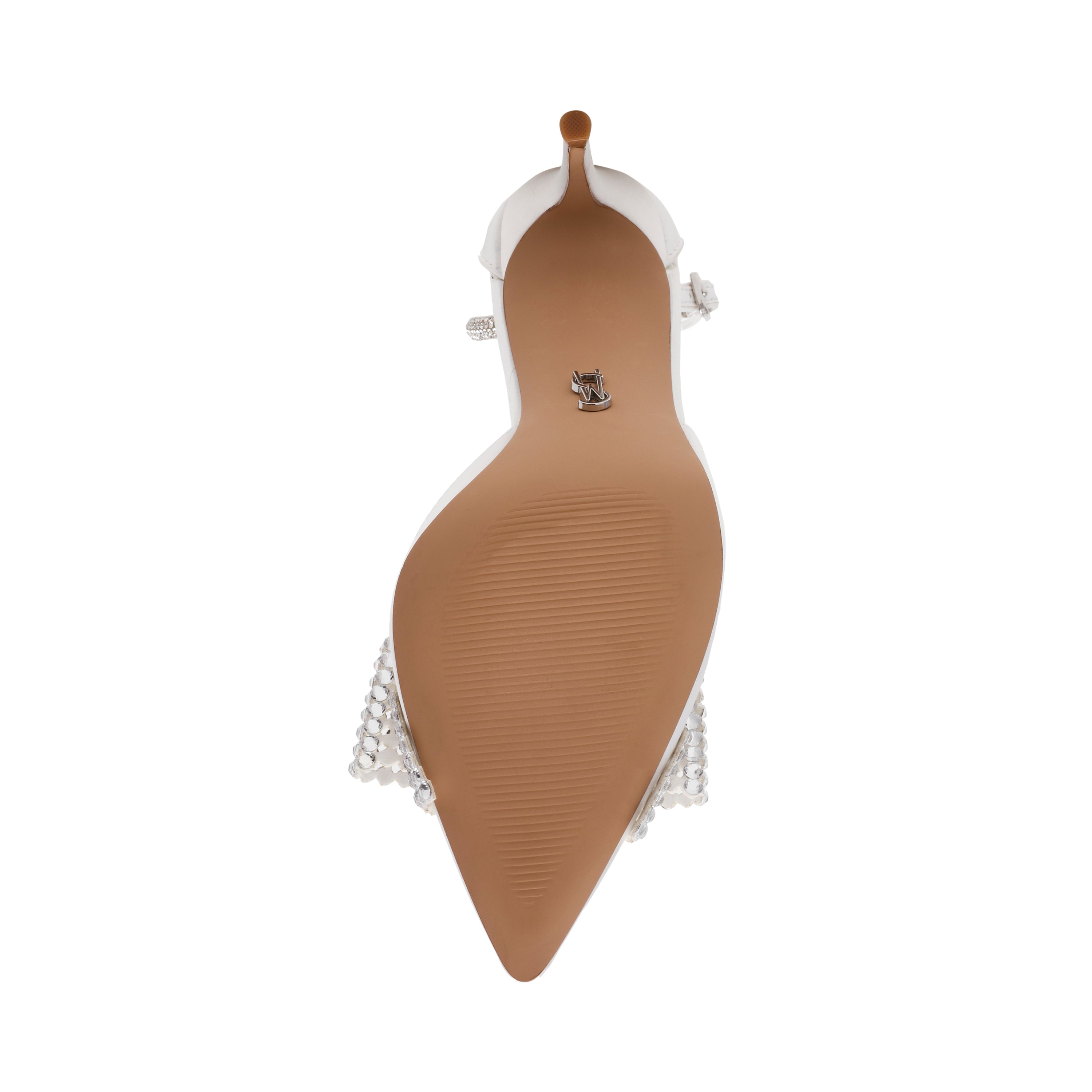 Steve Madden Last Dance Cream Women's Heels, sole view