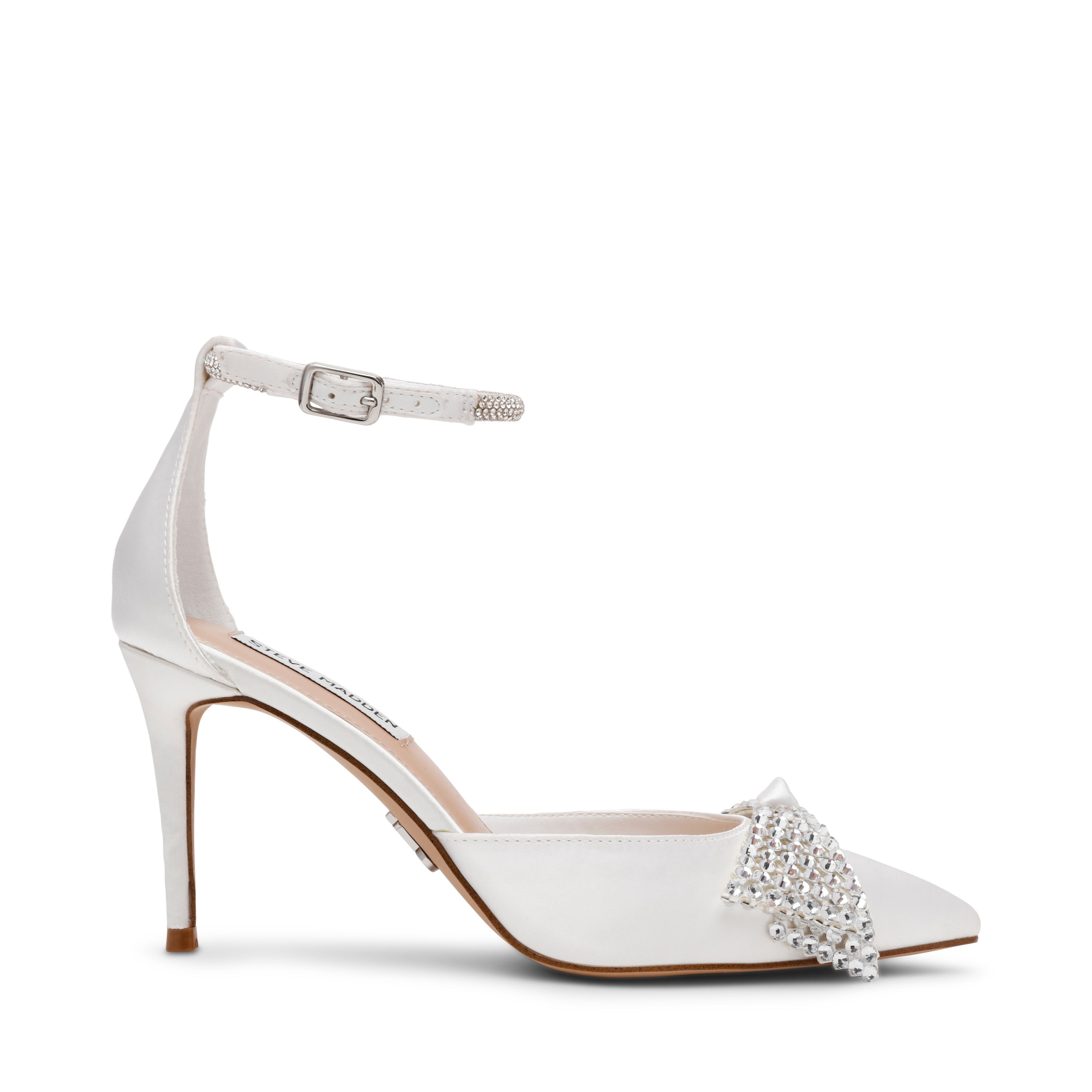 Steve Madden Last Dance Cream Women's Heels, side profile - view 4
