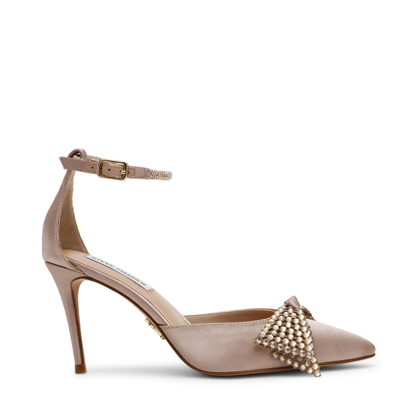 Steve Madden Last Dance Taupe Women's Heels, side profile - view 5