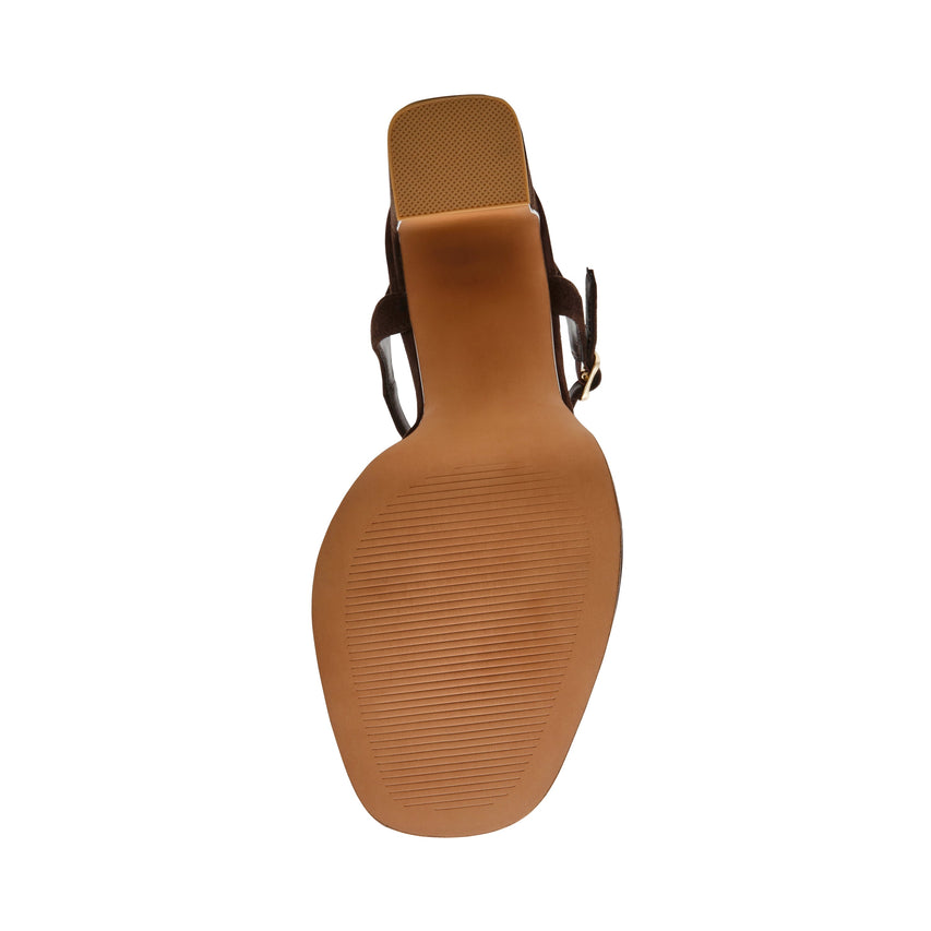 Steve Madden Liandra Women's Dark Brown Heeled Sandals - outsole view