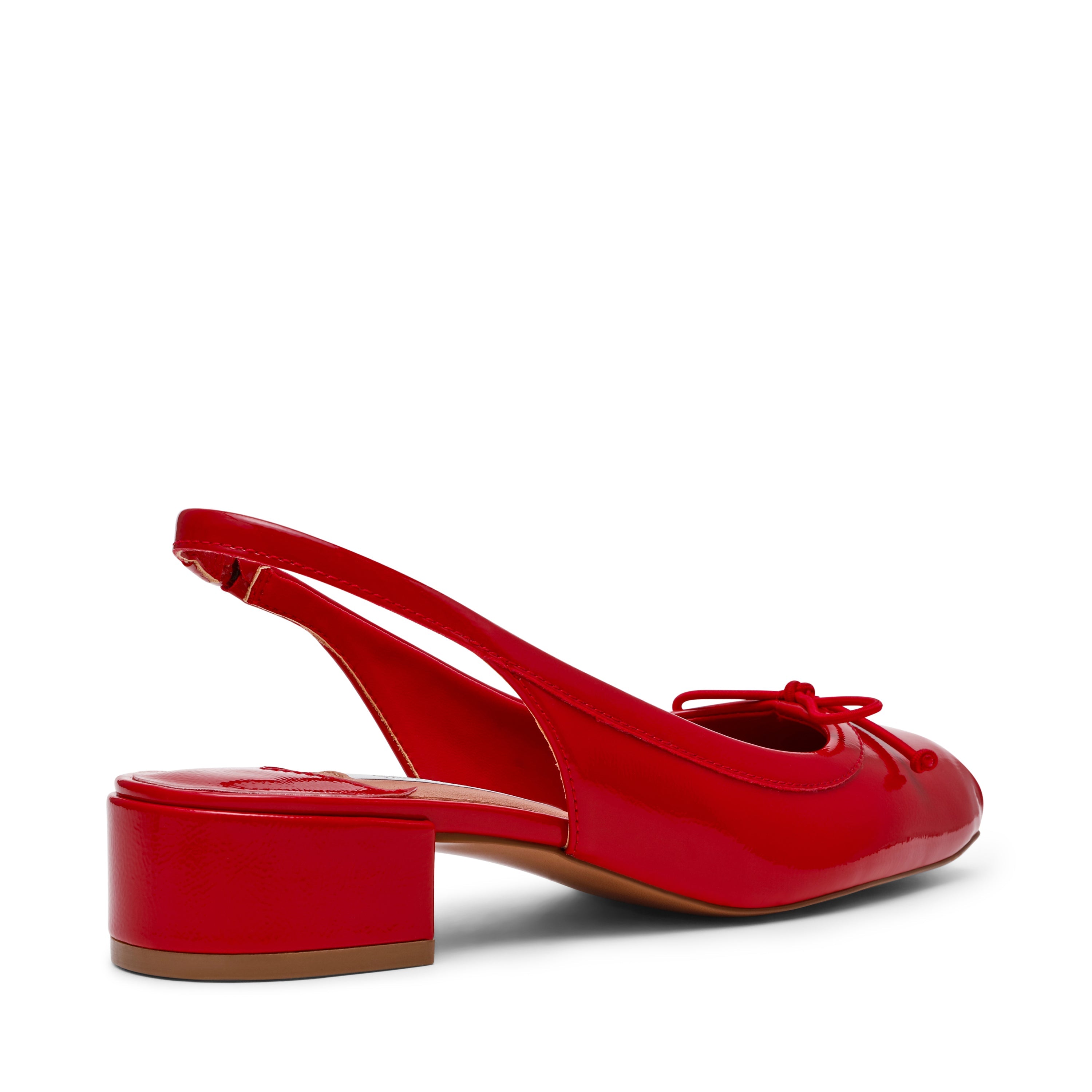 Loved Women's Red Crinkle Patent Heeled Sandals RED CRINKLE PAT — side view