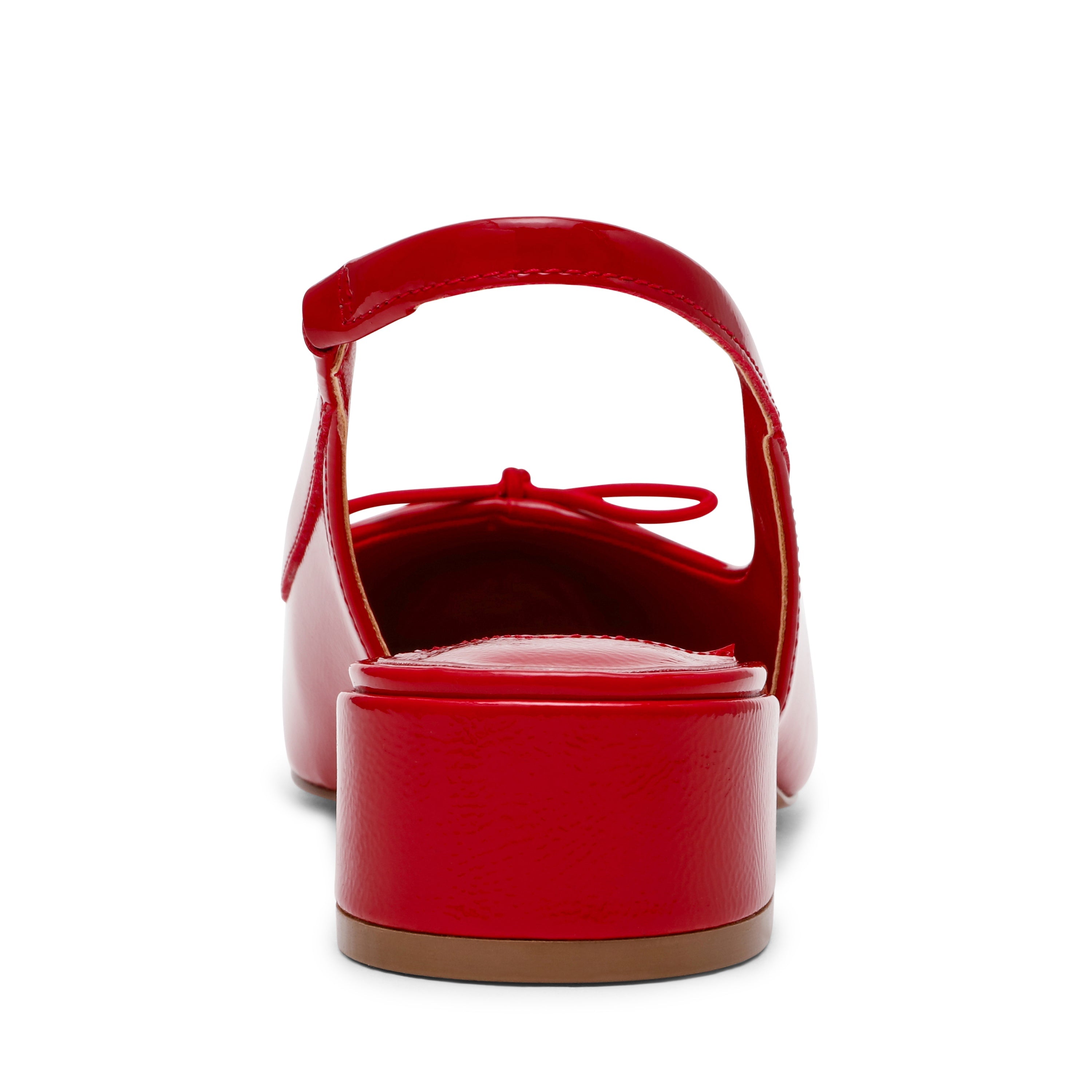 Loved Women's Red Crinkle Patent Heeled Sandals RED CRINKLE PAT — detail view