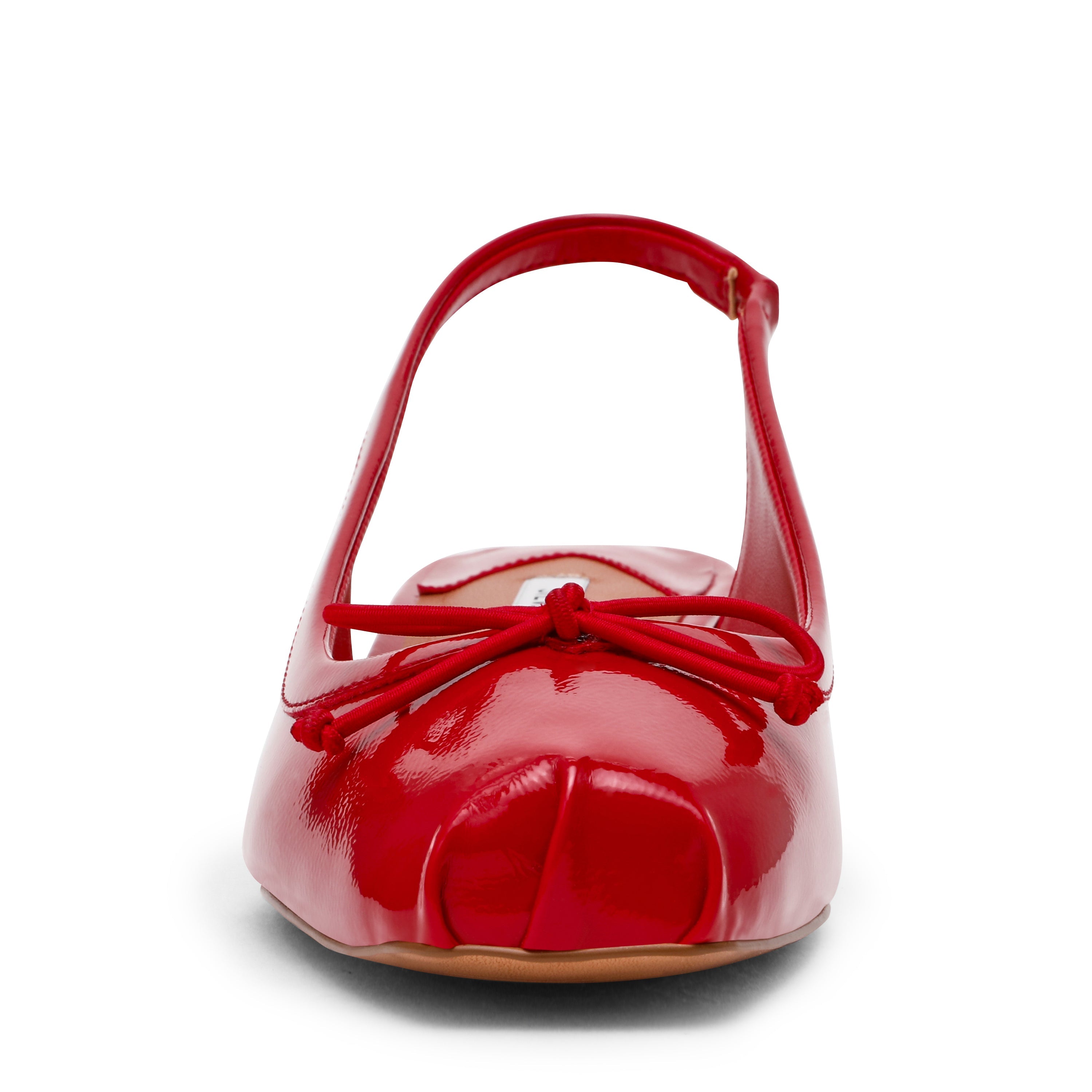 Loved Women's Red Crinkle Patent Heeled Sandals RED CRINKLE PAT — rear view