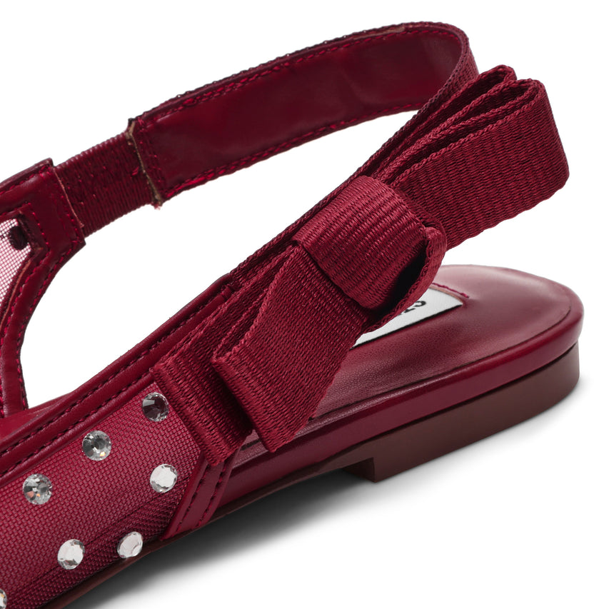 Olyvia-R Women's Cherry Red Flat Sandals - view 6
