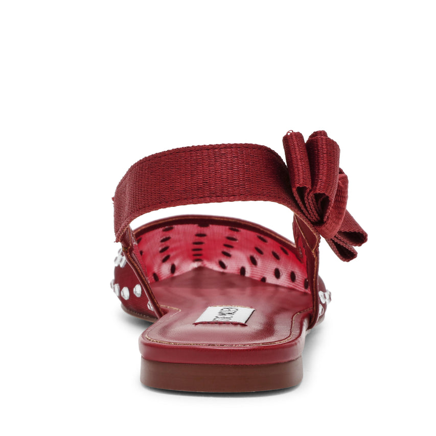 Olyvia-R Women's Cherry Red Flat Sandals - view 5