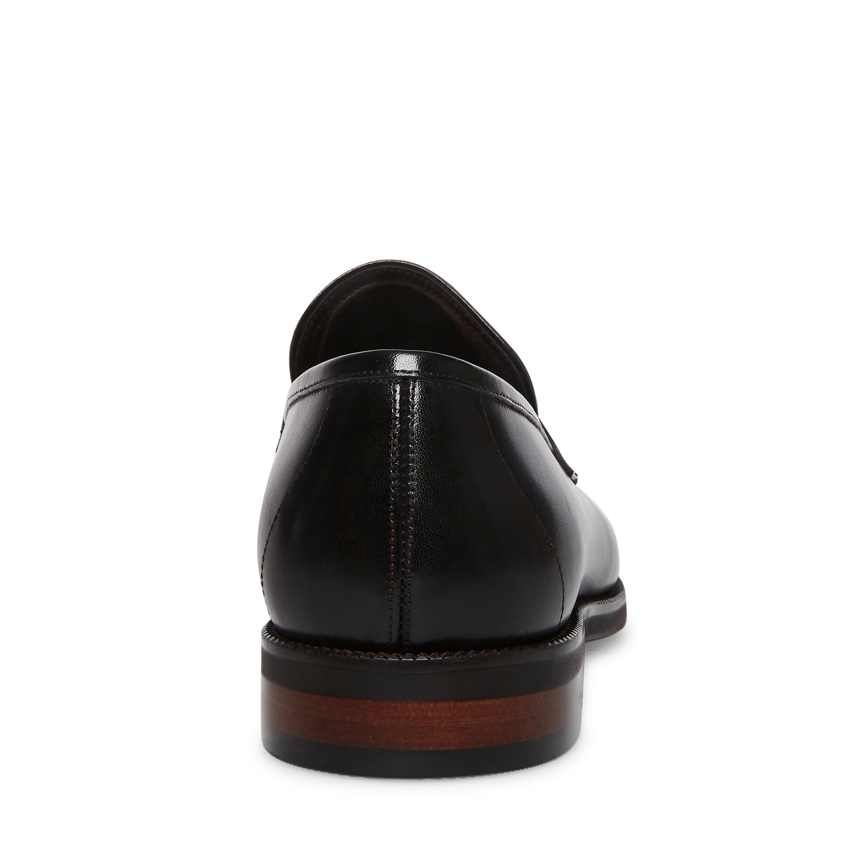 Steve Madden Pardito black formal loafers, back view