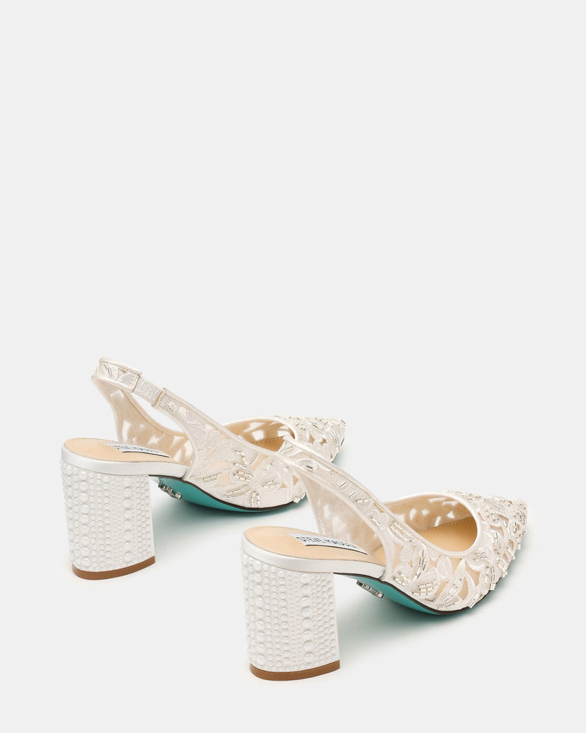 Sb-kit Women's Ivory Heeled Sandals IVORY — rear view