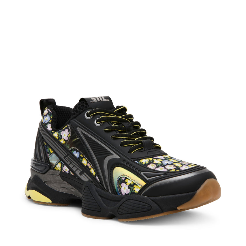 SPEEDSTER-E BLACK/ YELLOW FLORAL SNEAKERS