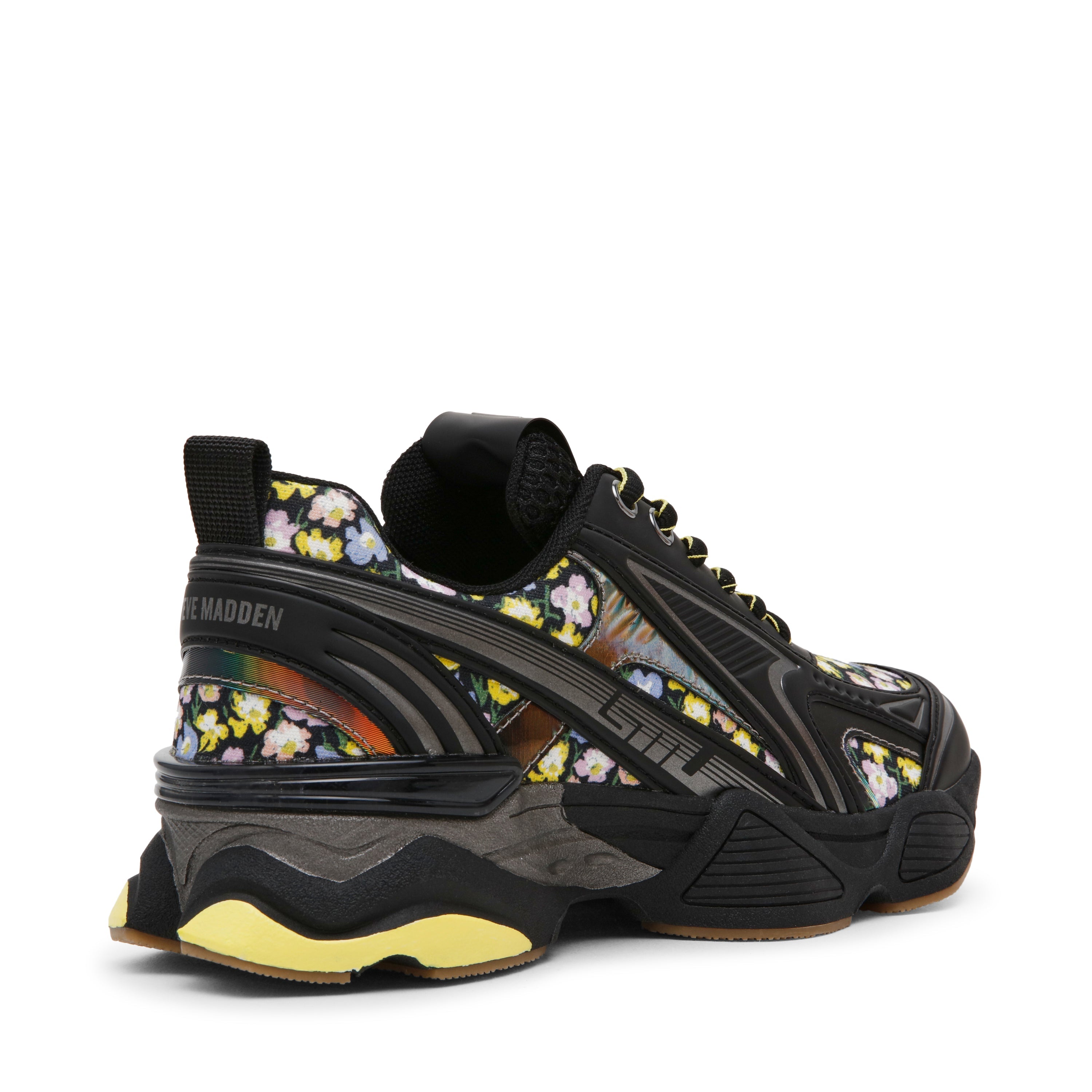 SPEEDSTER-E BLACK/ YELLOW FLORAL SNEAKERS