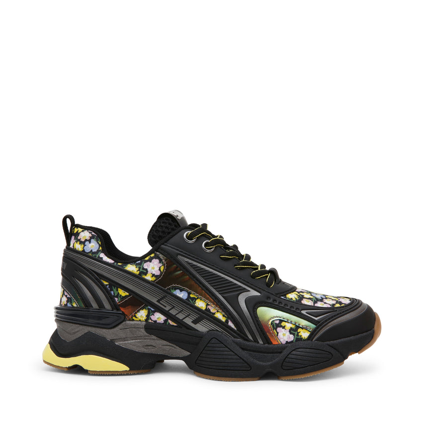 SPEEDSTER-E BLACK/ YELLOW FLORAL SNEAKERS