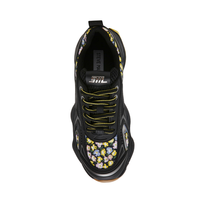SPEEDSTER-E BLACK/ YELLOW FLORAL SNEAKERS