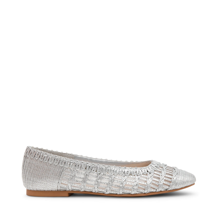 WARM-UP SILVER BALLET FLATS