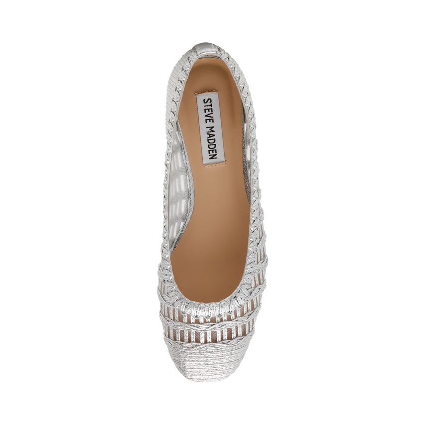 WARM-UP SILVER BALLET FLATS