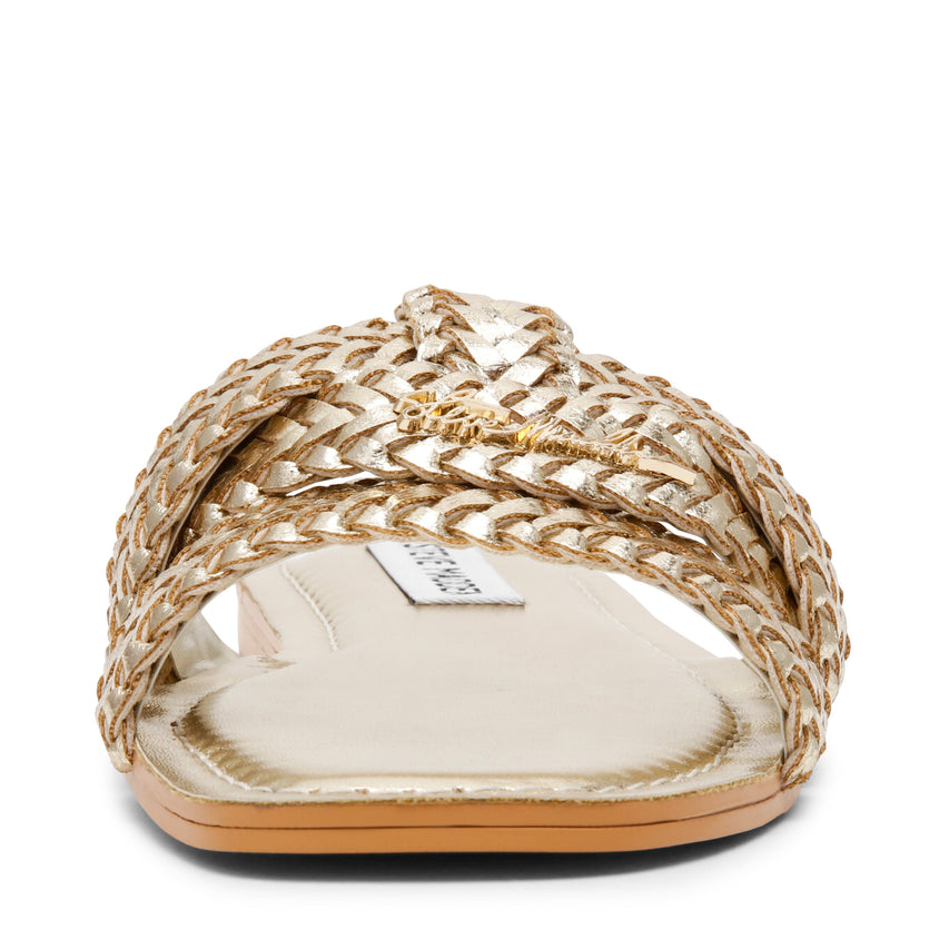 Zing Gold Flats Sandals - view 5