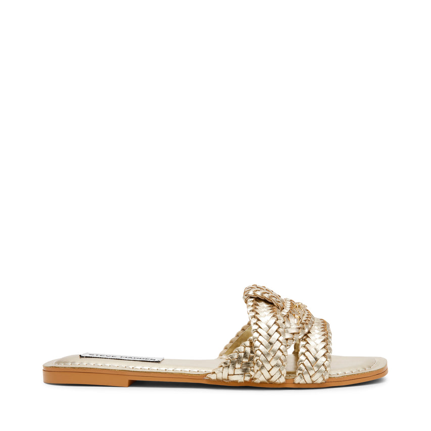 Zing Gold Flats Sandals - view 6