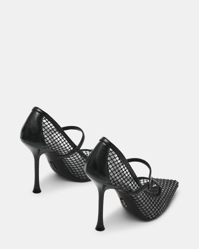 Steve Madden Stirring Women's Black Pumps - pair rear three-quarter view