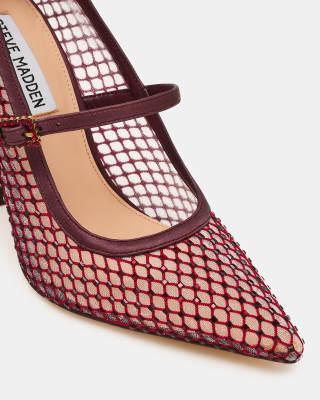 Steve Madden Stirring Women's Wine Pumps - toe detail close-up - view 3