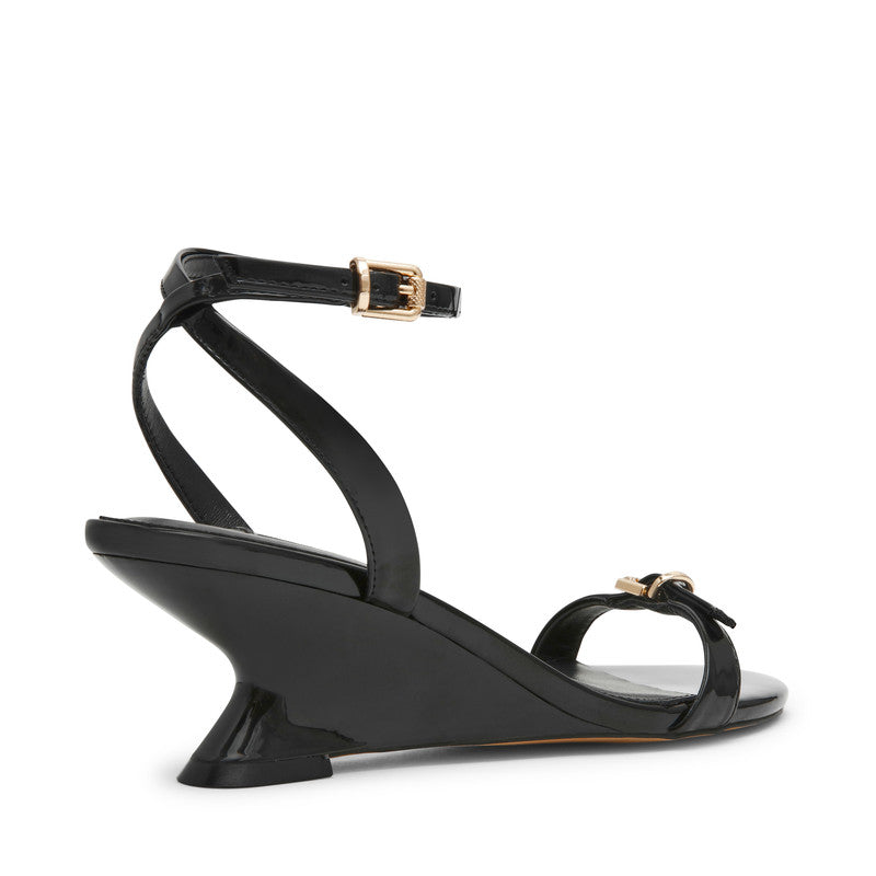 Steve Madden Zaloma Women's Black Patent Heeled Sandals - pair view
