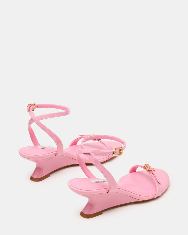 Steve Madden Zaloma Women's Light Pink Patent Heeled Sandals - pair view