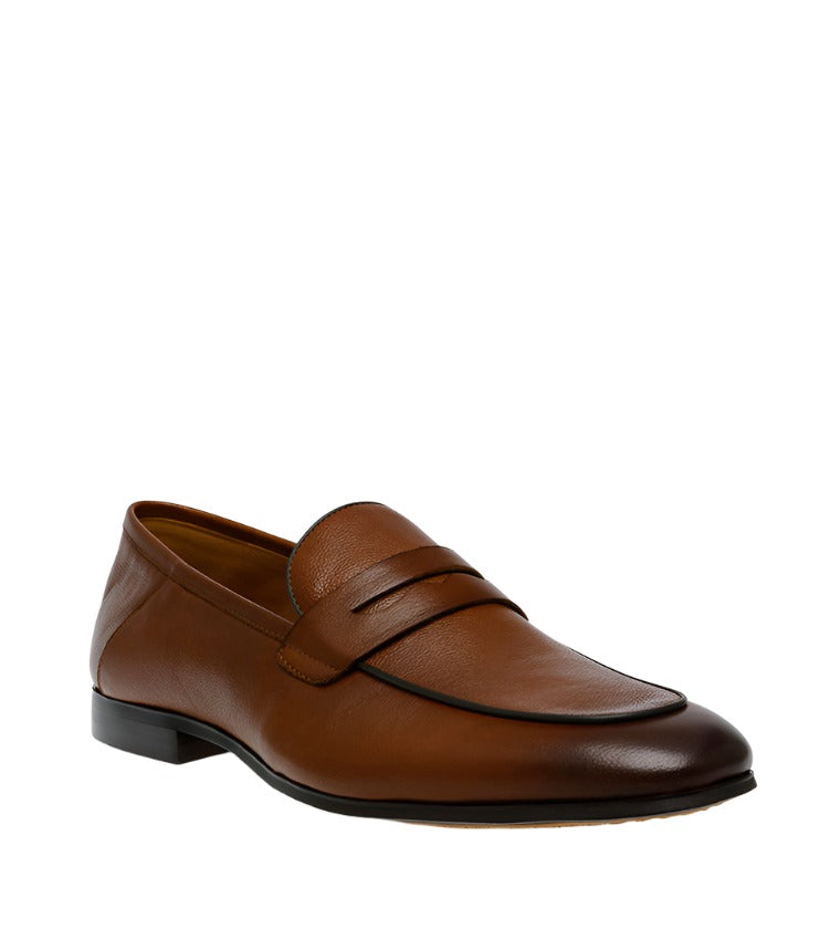 ZOLDER TAN LEATHER LOAFERS & MOCCASSINS